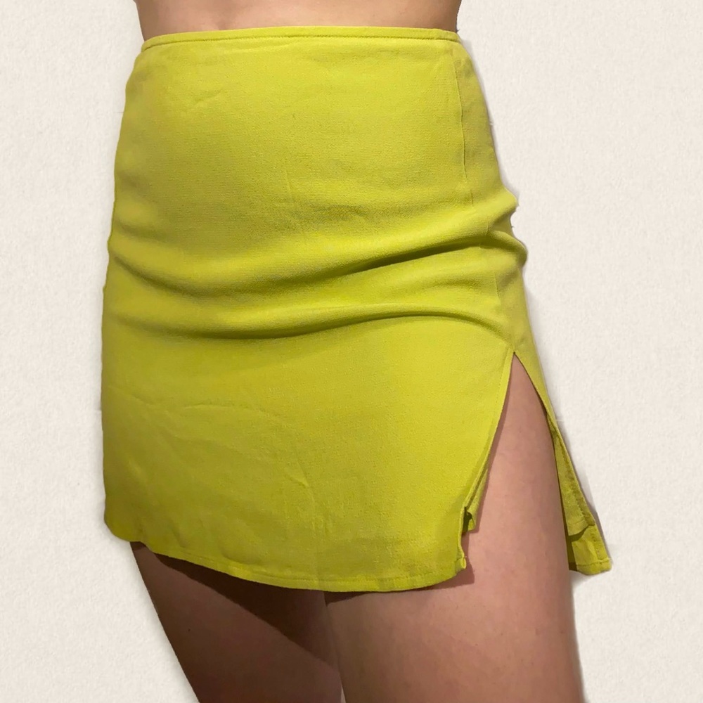 Aritzia / Sunday Best Lime Green Tatiana Skirt